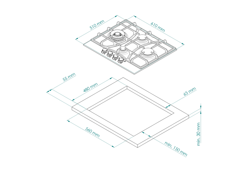 Варочная панель Kuppersberg FS 604 B Bronze