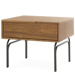 Прикроватная тумба Tara 60х60 см, шпон ореха