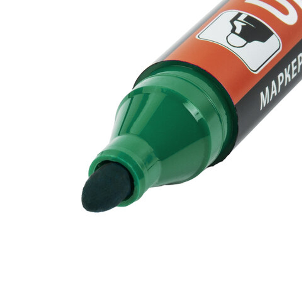 Маркер перманентный ULTRA MARKER, ЗЕЛЕНЫЙ, 3,5 мм, с клипом, BRAUBERG