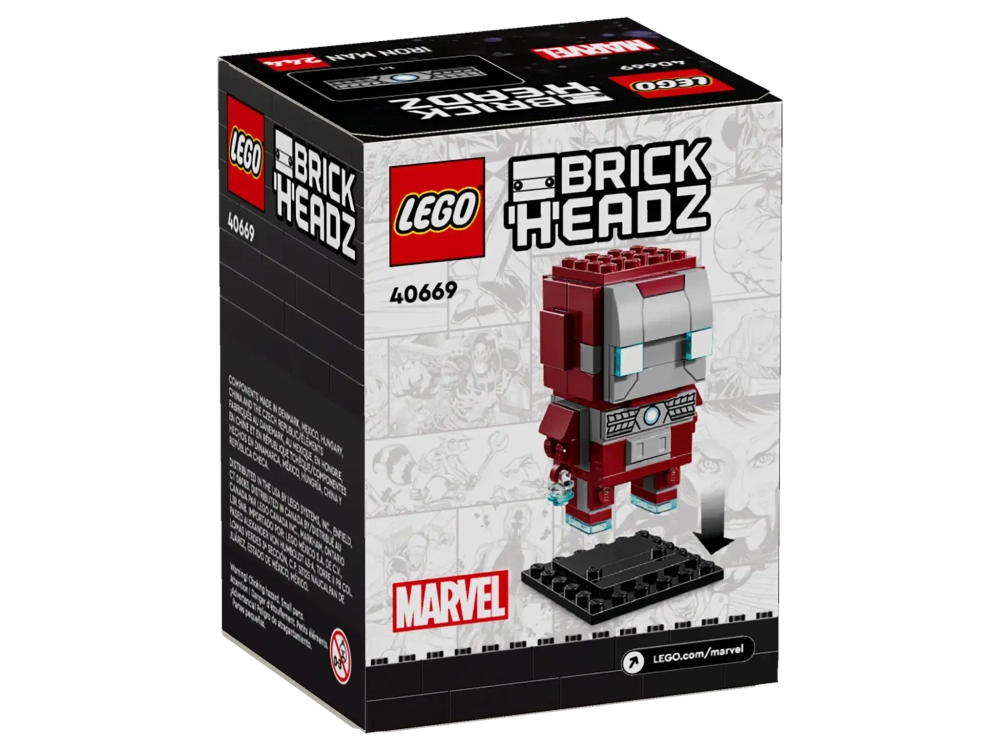 Конструктор LEGO BrickHeadz Marvel 40669 Железный человек