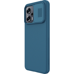 Чехол синего цвета от Nillkin серии CamShield для Xiaomi Redmi Note 11T Pro, 11T Pro+ 5G и Poco X4 GT 5G, с защитной шторкой для камеры