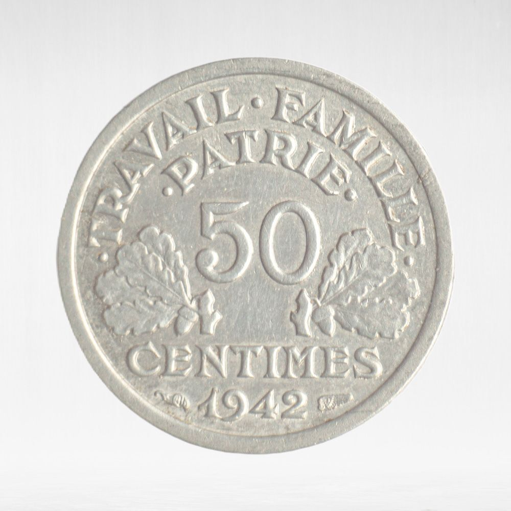 France, 50 Centimes 1942 - Vichy French State, VF