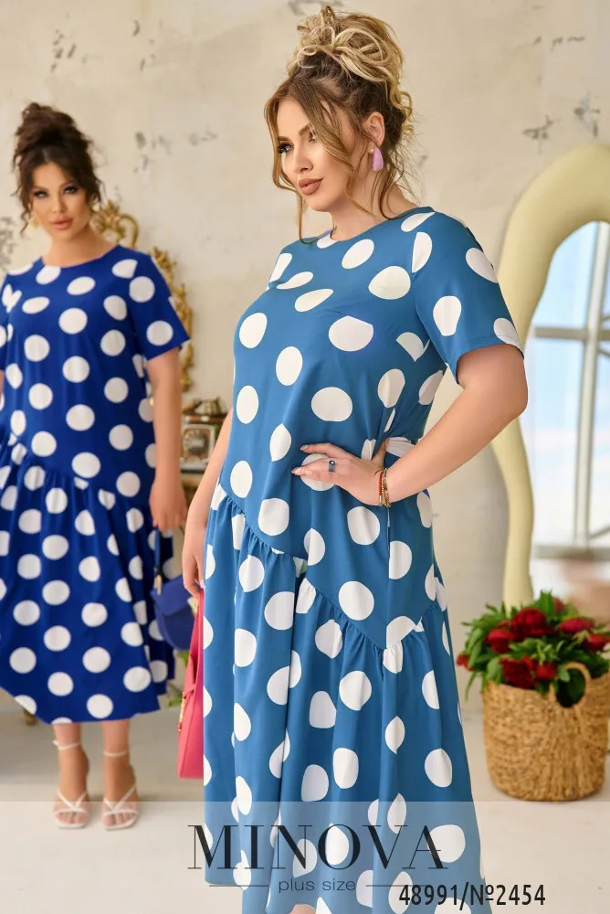 Платье 2454-джинс Minova