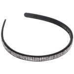 Ободок для волос «ФЕРГАМО», ширина 1см, цвет черный ( подвес)