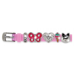 Детский браслет с шармами Charms Bracelet MIX 4 Pink Biojoux BJB004