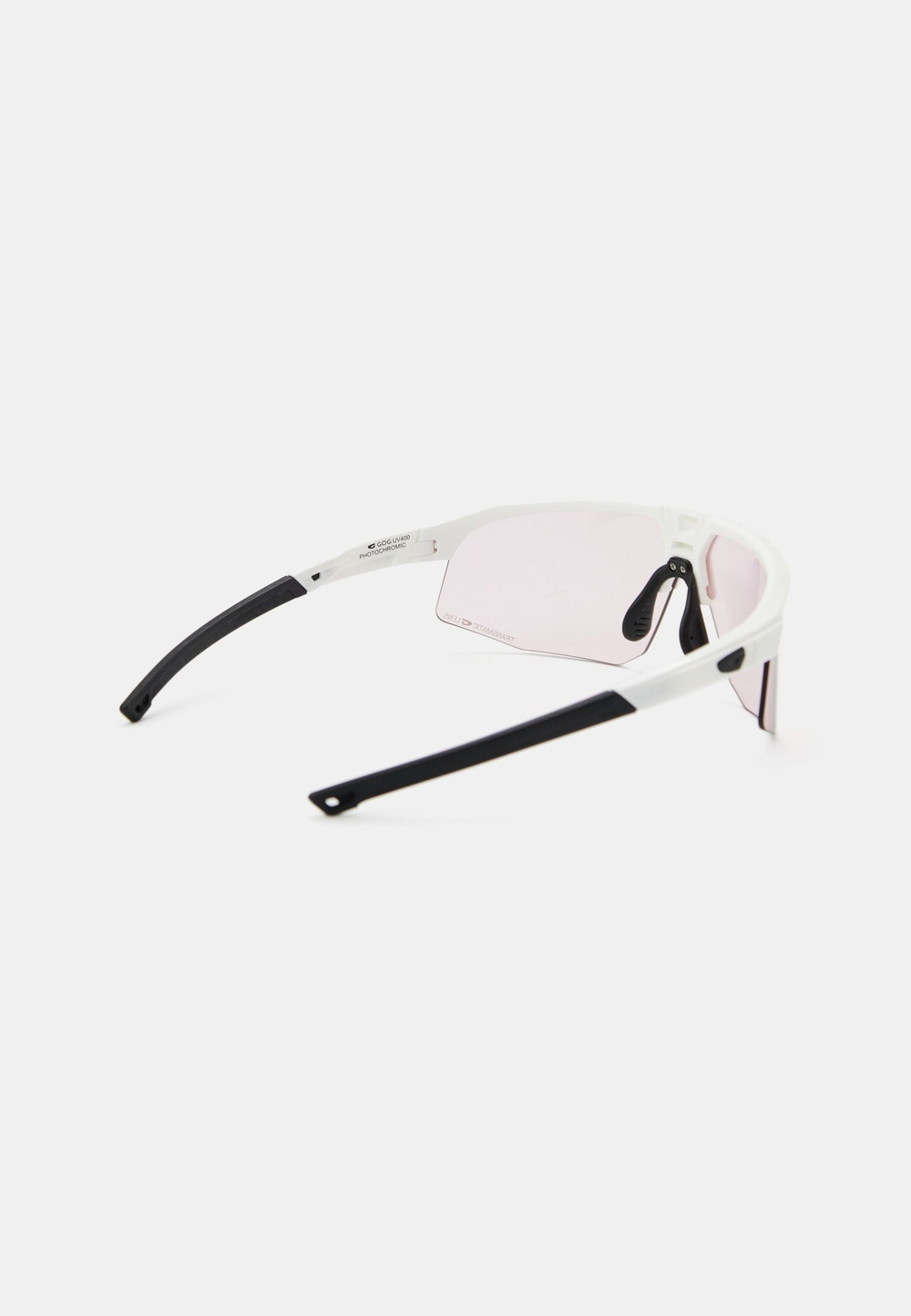 Спортивные очки с диоптриями GOG Kilo / White-Black / Photochromic Pink-Smoke Lens
