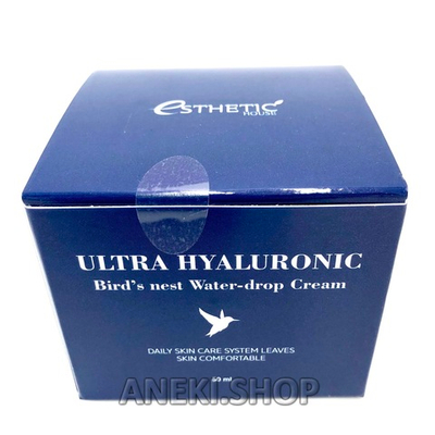 Крем для лица интенсивно увлажняющий с экстрактом ласточкиного гнезда 50 мл Ultra Hyaluronic Acid Bird's Nest Water-Drop Cream Esthetic House