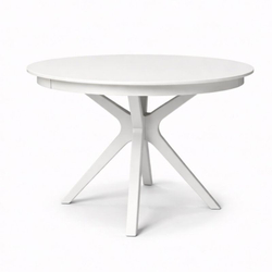 Обеденный стол Гермес 100(130)x100 (белый)