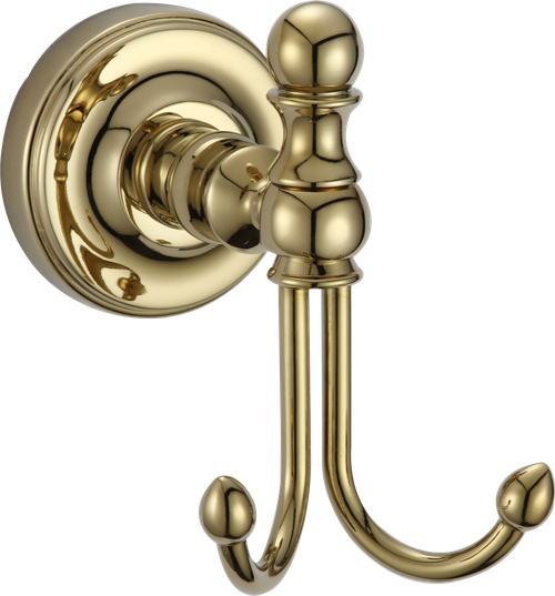 31052-E Крючок двойной (ЗОЛОТО) GANZER  (20/1шт)