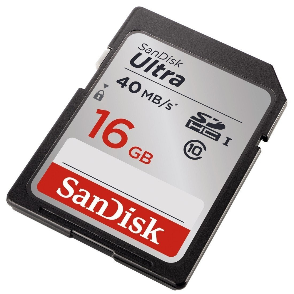 Карта памяти SanDisk SDHC UltraPlus 16 Gb Class 10 40Mb/s