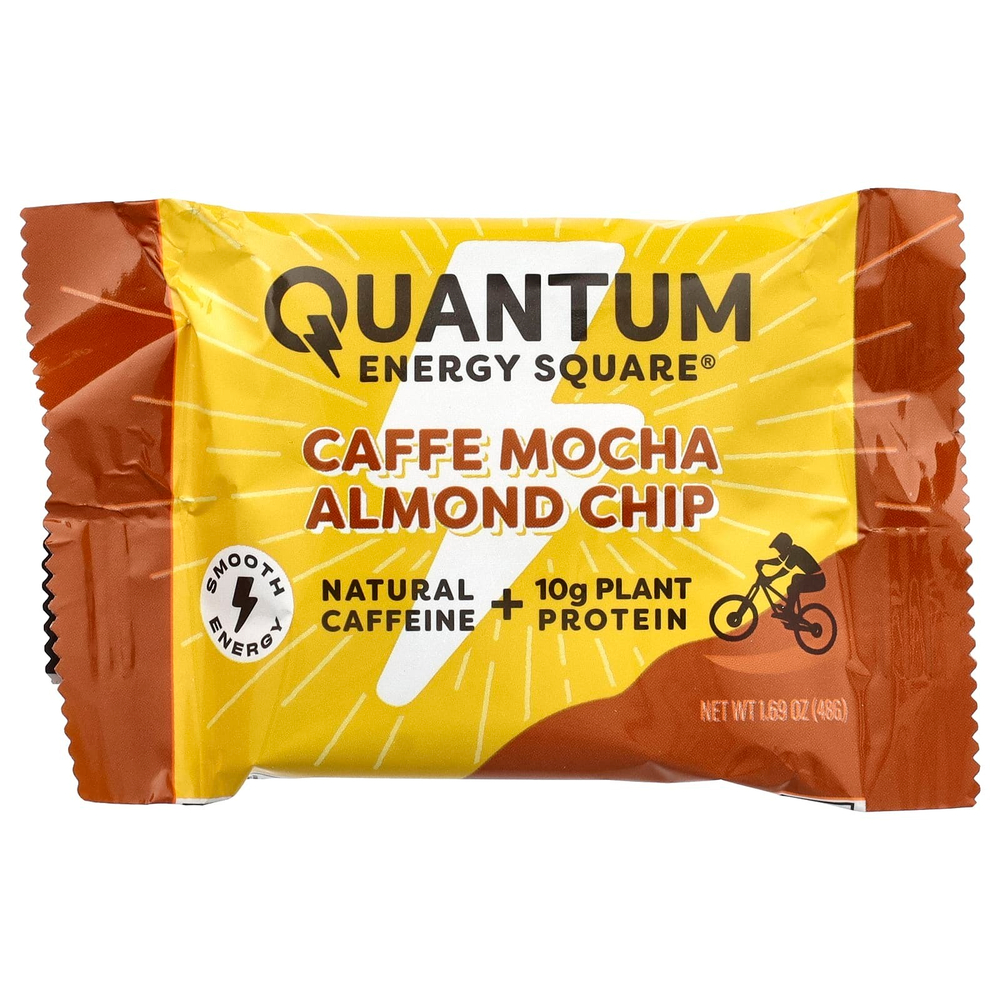 Quantum Energy Square, Caffe Mocha и миндальные чипсы, 8 квадратов, 48 г (1,69 унции)