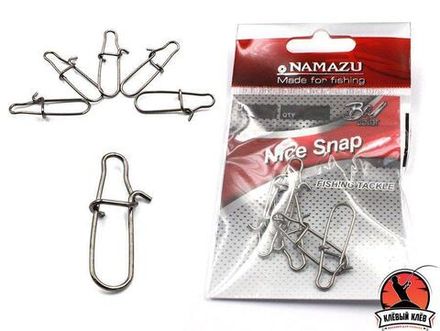Карабин Namazu NICE SNAP, цв. BN, р. 2, test-23 кг (уп.10 шт)