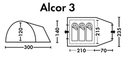 ПАЛАТКА КЕМПИНГОВАЯ FHM ALCOR 3