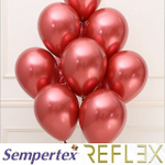 Шар 12" хром красный, (Зеркальные шары) / Reflex Red 915