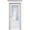Межкомнатная дверь эмаль Оксфорд 2 белая со стеклом
