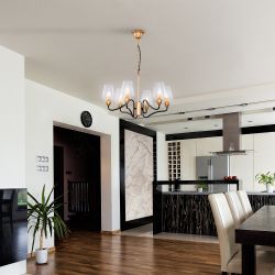 Люстра Rivoli Fresco 5045-206 6 * E14 40 Вт лофт - кантри | Rivoli