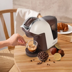 Кофемашина Kitfort КТ-7448 1400Вт коричневый/бежевый