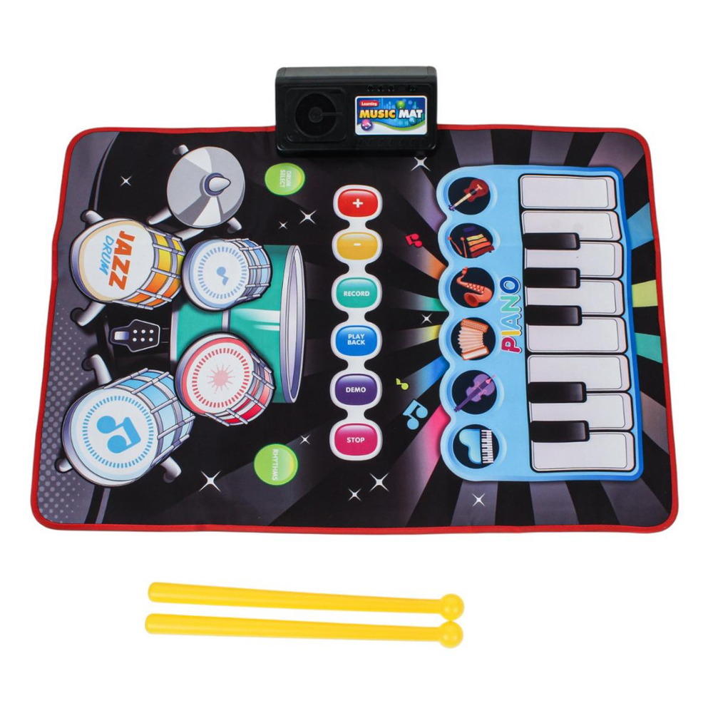 Коврик музыкальный, пианино, барабан, коробка 757-82