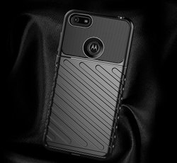 Чехол для Motorola Moto E6 play цвет Black (черный), серия Onyx от Caseport