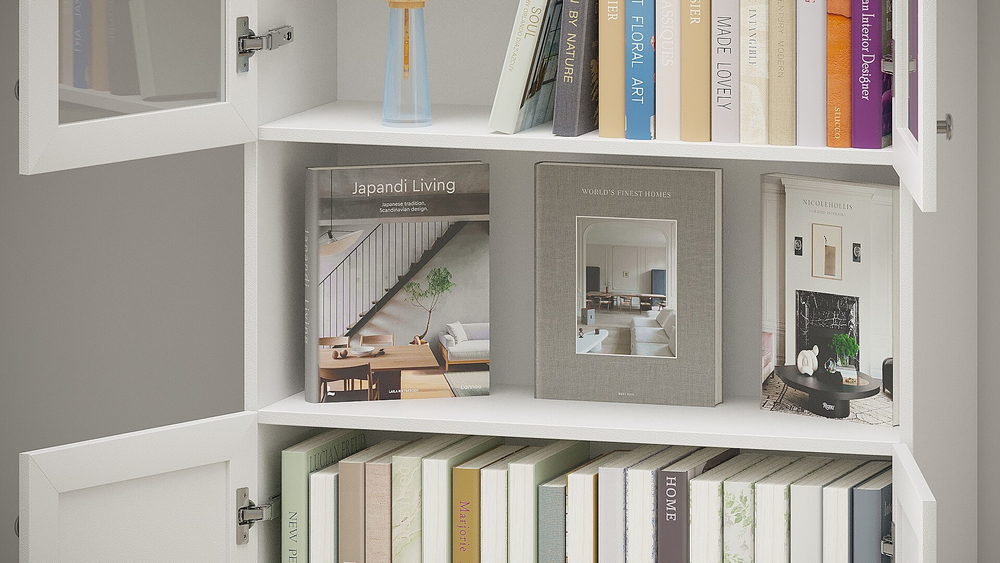 Шкаф книжный Билли 333 Белый Фасадный 0101 80*30*237 см, Белый   Фиеста в наличии