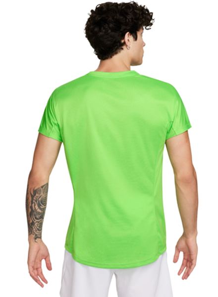 Мужская теннисная футболка Nike Rafa Challenger Dri-Fit Tennis Top - белый, зеленый, желтый