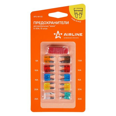 Предохранители "мини" в блистере с экстрактором (10 шт. 5-30А) (AFU-M-02)