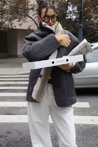 Двусторонняя графитовая дубленка