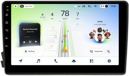 Магнитола для SsangYong Actyon 1 2005-2010, Kyron, Actyon Sports 2006-2016 - Teyes CC4L монитор 9" IPS на Android 14, Snapdragon 662, CarPlay, 4G SIM-слот
