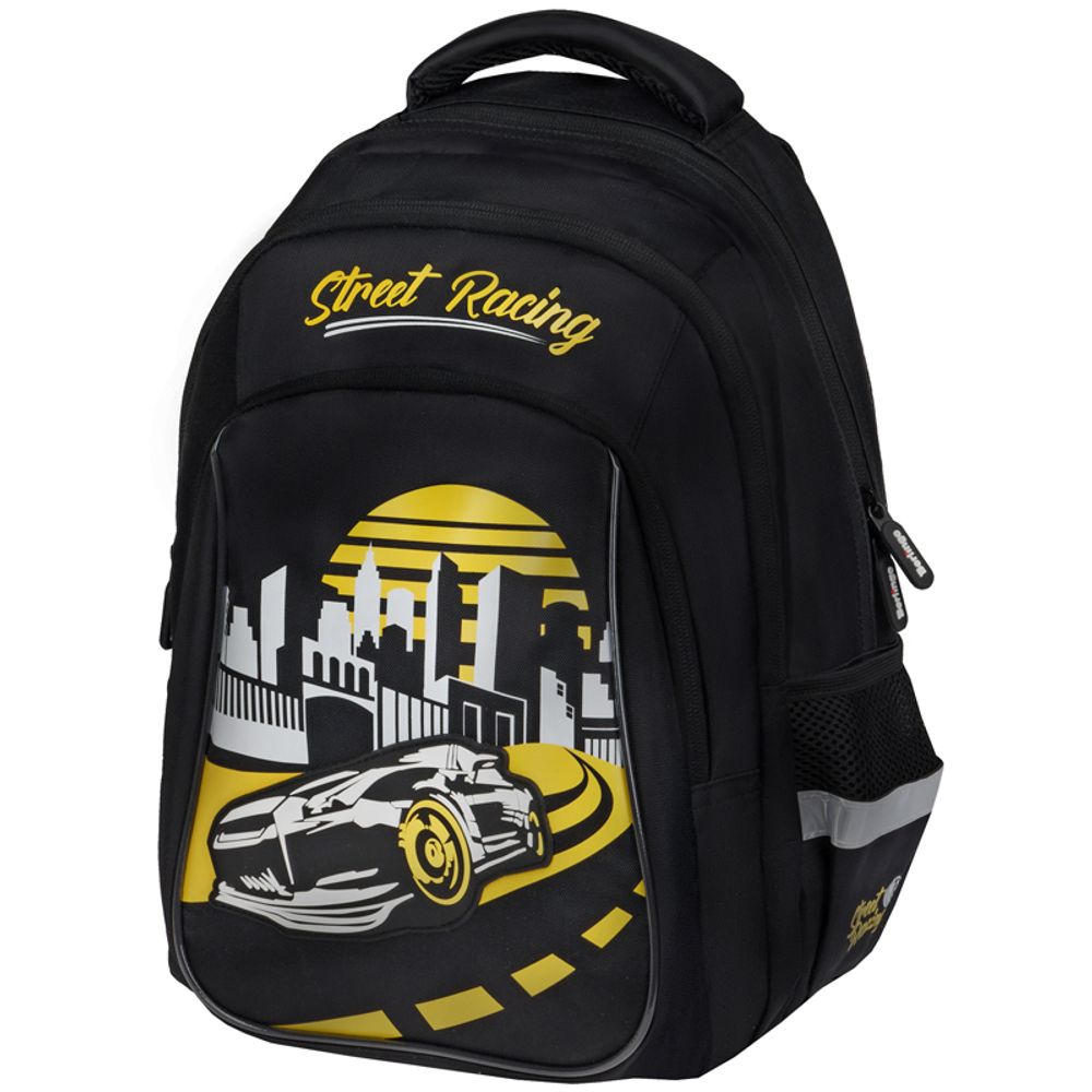 Рюкзак Berlingo Comfort Street racing 38*27*18см, 700 гр., 3отд. 3 карм, с эргон. спинкой