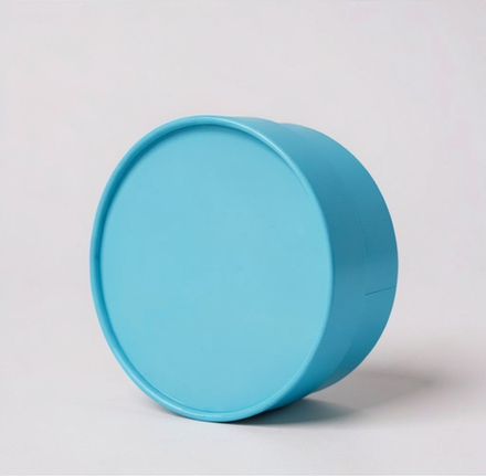 Бюджетная короткая коробка с завальцовкой (глухая крышка из ламинированной бумаги) . Цвет;Морская волна.