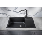 Мойка для кухни MILACIO Navarra 78 Cuarzo MC.77051, черный матовый