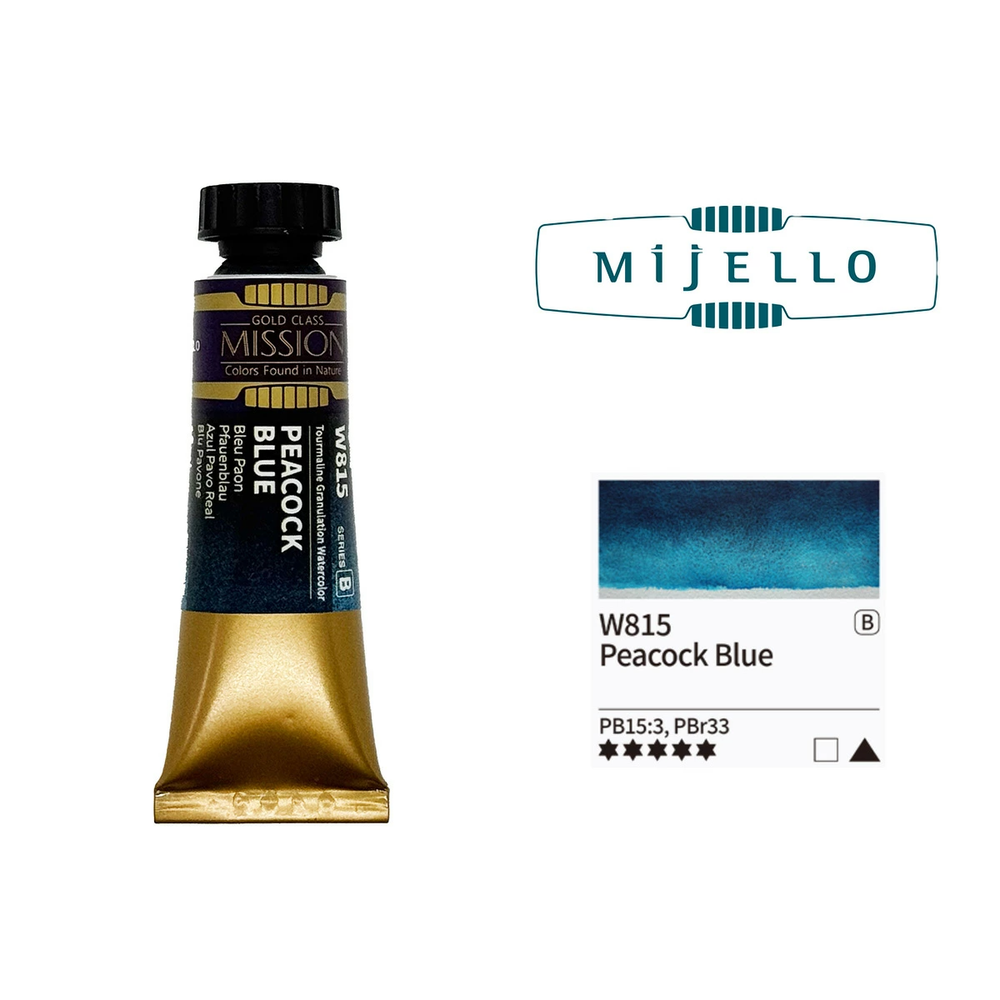 Акварель Mijello Granulation 15 мл. W815 [B] Peacock Blue