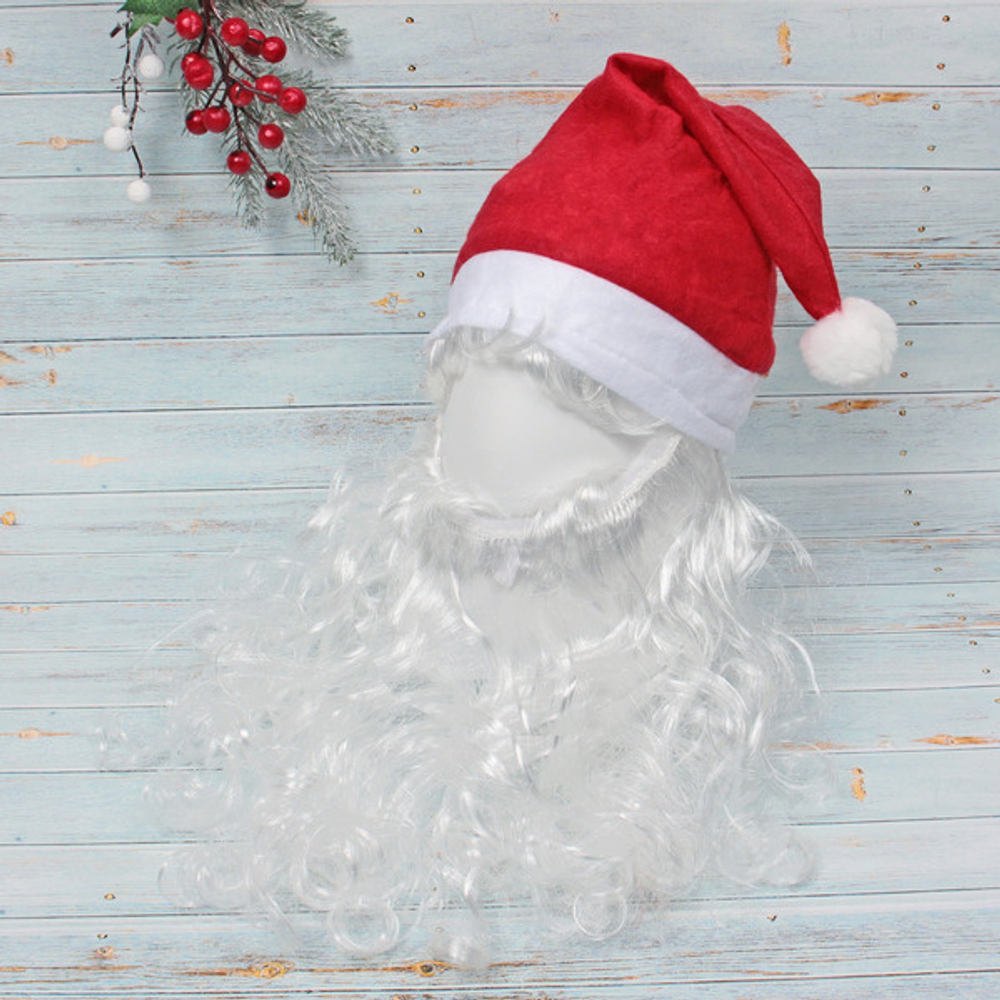 Карнавальный аксессуар «Борода с колпаком»