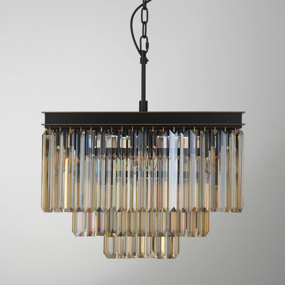 Citilux Мартин CL332232 Люстра хрустальная подвесная Шампань