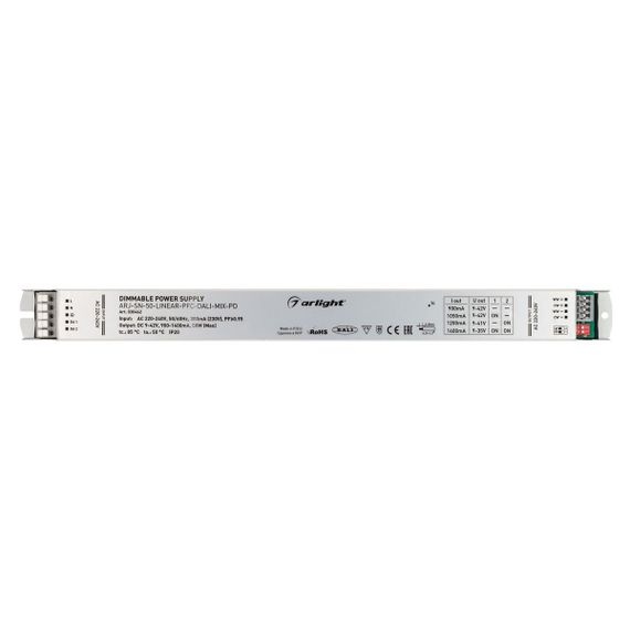 Драйвер Arlight ARJ-SN-50-Linear-PFC-Dali-MIX-PD 9-42V 50W IP20 0,9-1,4A 030462