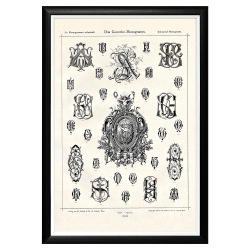 Арт-постер Объект мечты Монограмма 52