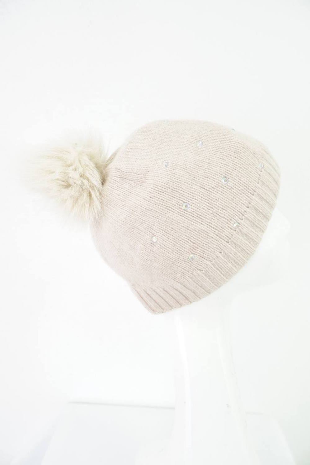 Шапка со стразами на 5/6 лет