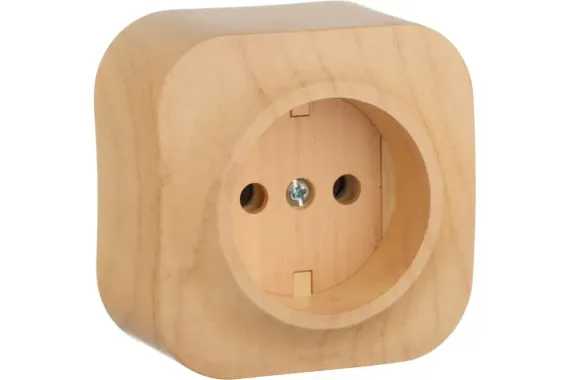 Розетка Legrand Quteo без заземления накладная дерево 25987