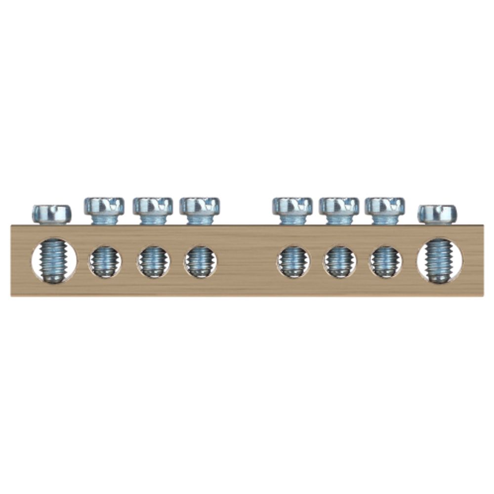 Шина ЭРА NO-122-30 PEN земля-ноль 8х12мм 8/1 латунная крепеж по центру