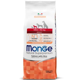Корм для собак мелких пород Monge Dog Speciality Line Monoprotein Mini, из лосося с рисом 2,5 кг