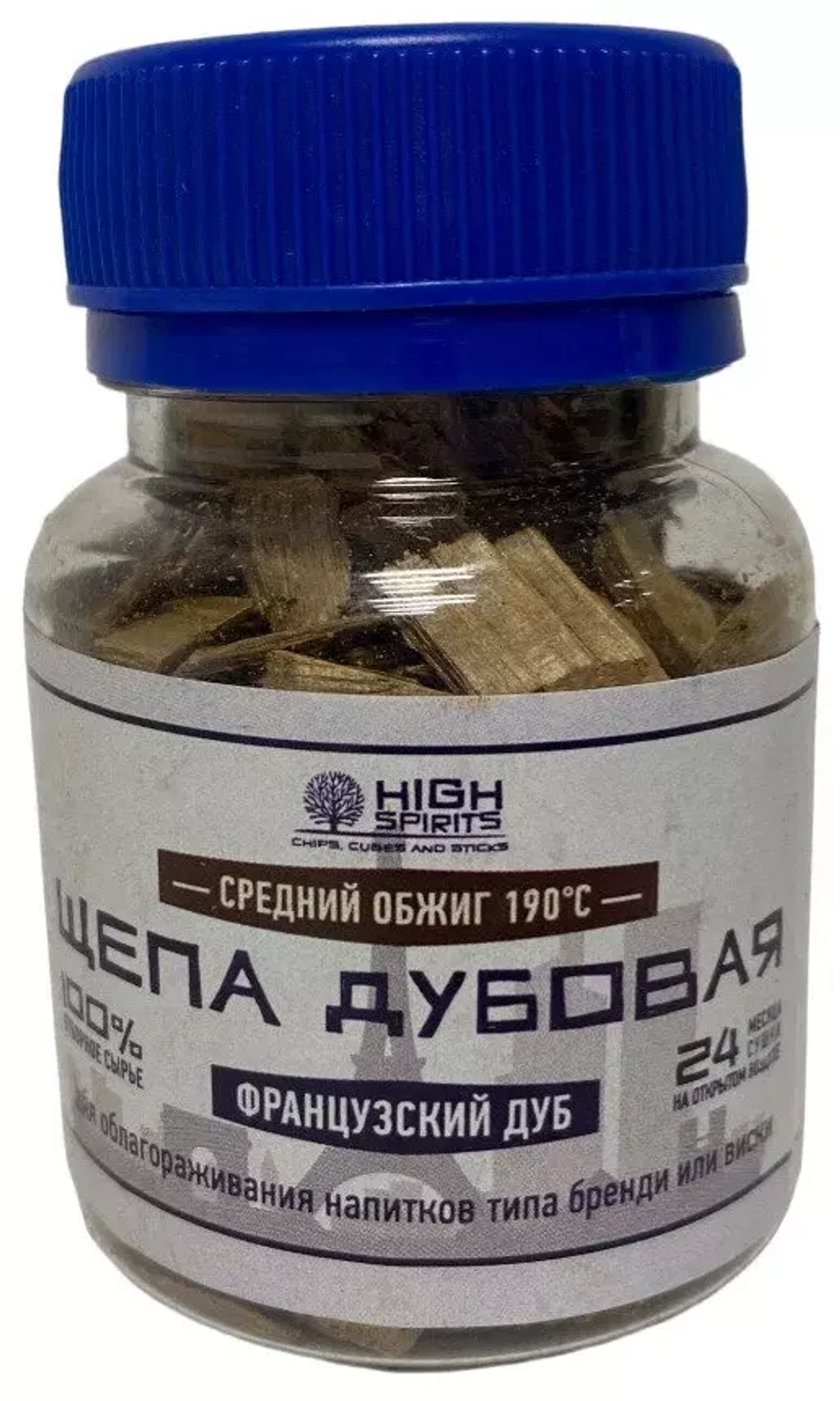 Щепа дубовая Французский Дуб (средний обжиг, баночка, 30гр)