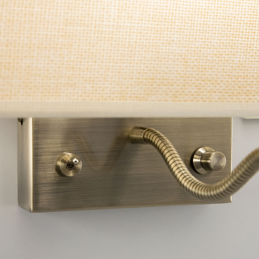 Citilux Декарт CL704303 Бра с бежевым абажуром и диммером