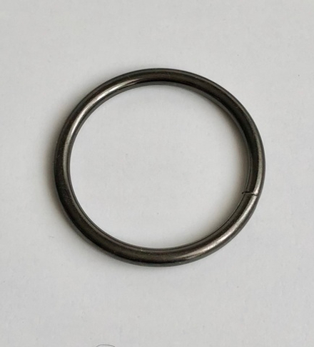 Кольцо круглое металл для кованых карнизов d25 мм, цвет черный никель