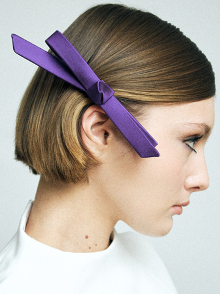 Бант "Стрекоза" S фиолетовый