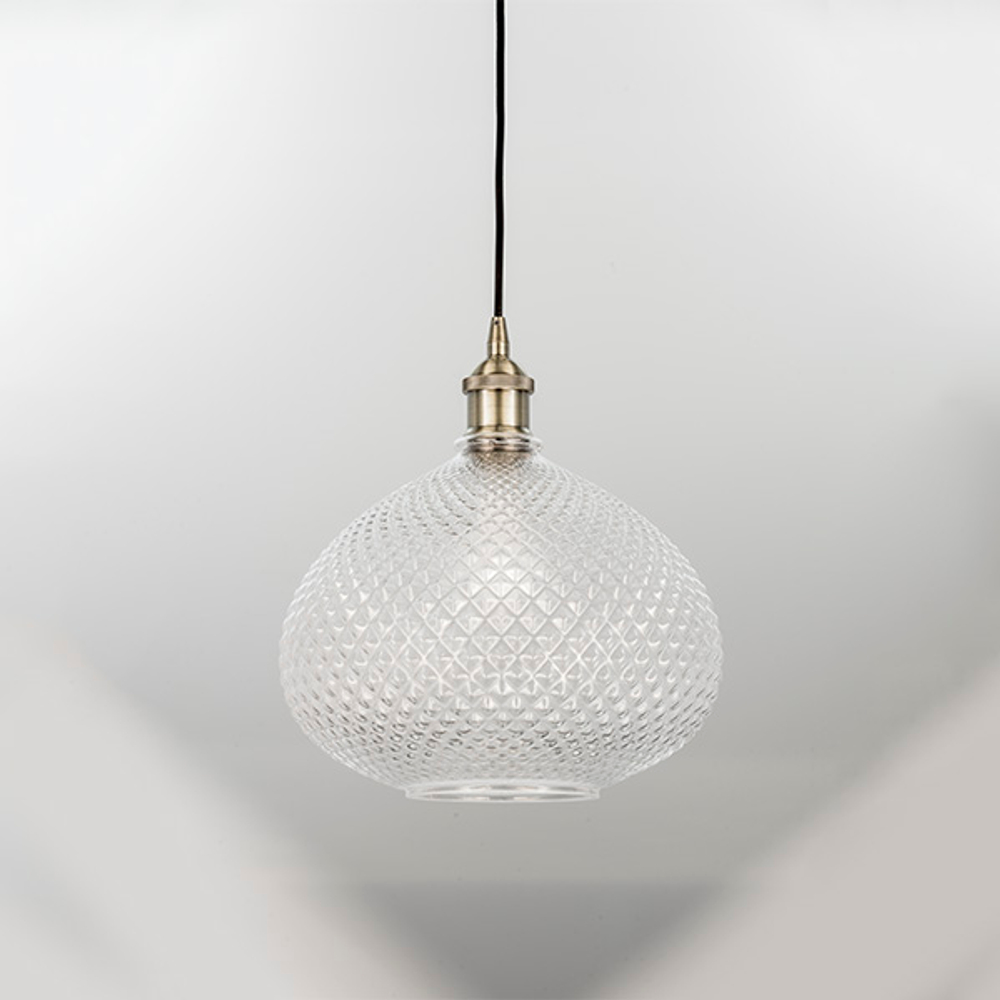 798031 Люстра GENNI 1х40W E27 ЛАТУНЬ/ПРОЗРАЧНЫЙ