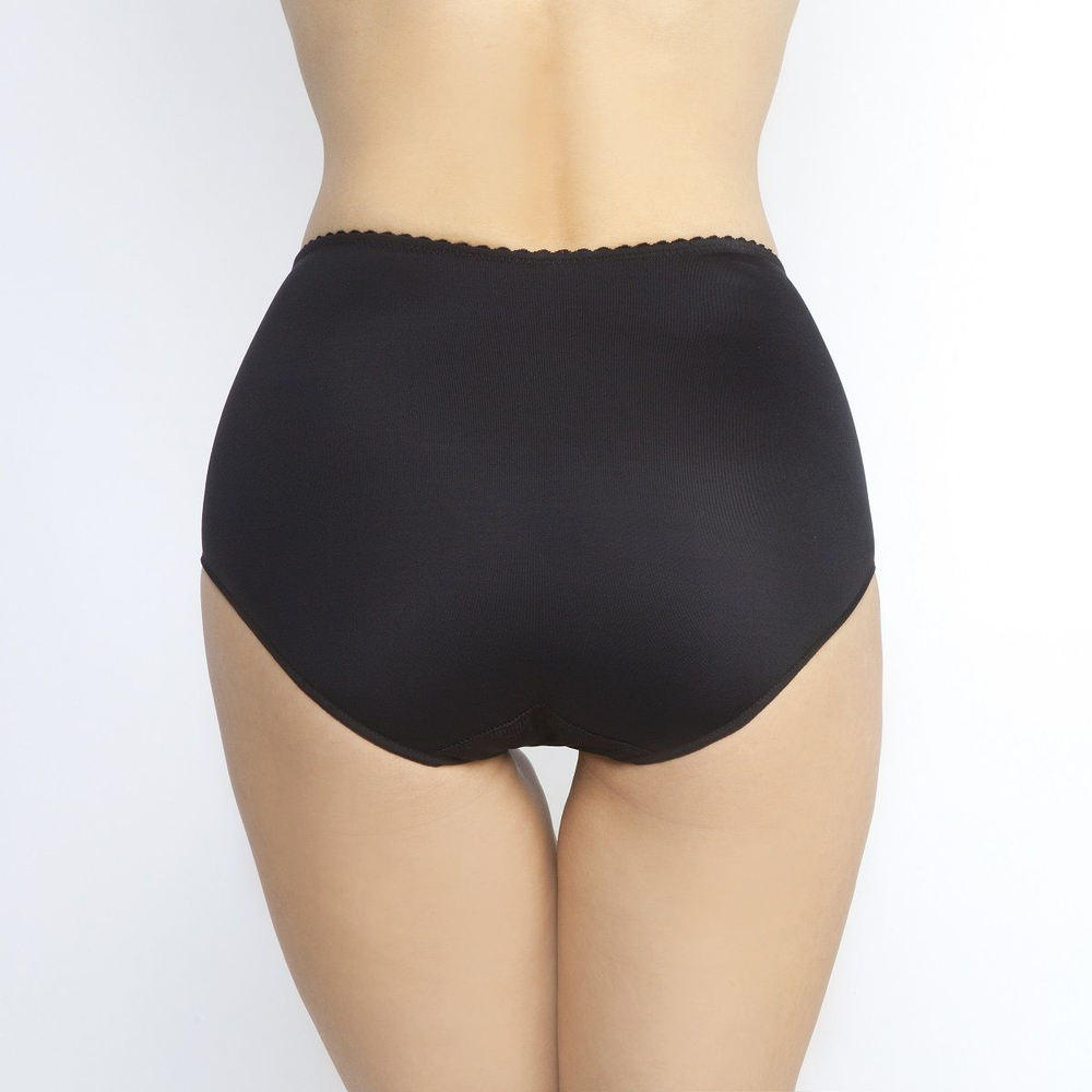 Трусы с завышенной линией талии и низким вырезом по линии бедер (Размер: 58) (Цвет: темно-синий)