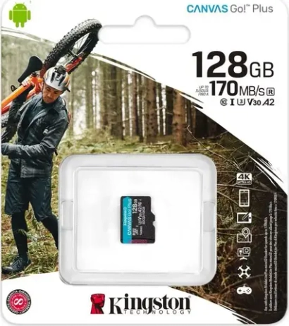 Kingston MicroSD/TransFlash-128 Gb class 10 (170/70 Mb/s)