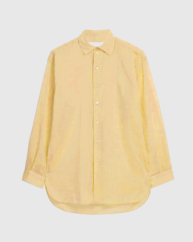 Мужская Рубашка из ткани оксфорд желтая