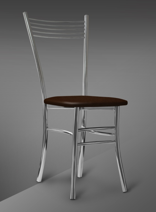 Стул Квинтет хром/130 Коричневый ТЭКС