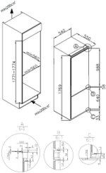 Встраиваемый холодильник с инвертором Meferi MBR177 TOTAL NO FROST ULTRA фото 19
